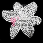 Accesoriu modern pentru decor par CA028DD Argintiu cu cristale Argintii Metalizat